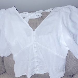 Abercrombie & Fitch White Blouse